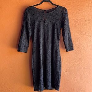 2b Bebe Black Lace Dress, Size Medium